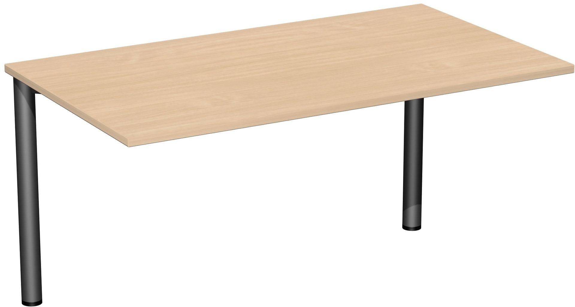 Schreibtisch - 4-Fuß Flex - Bürotisch - 720 x 1.000 x 800 mm (HxBxT) - Gestell anthrazit - Ahorn