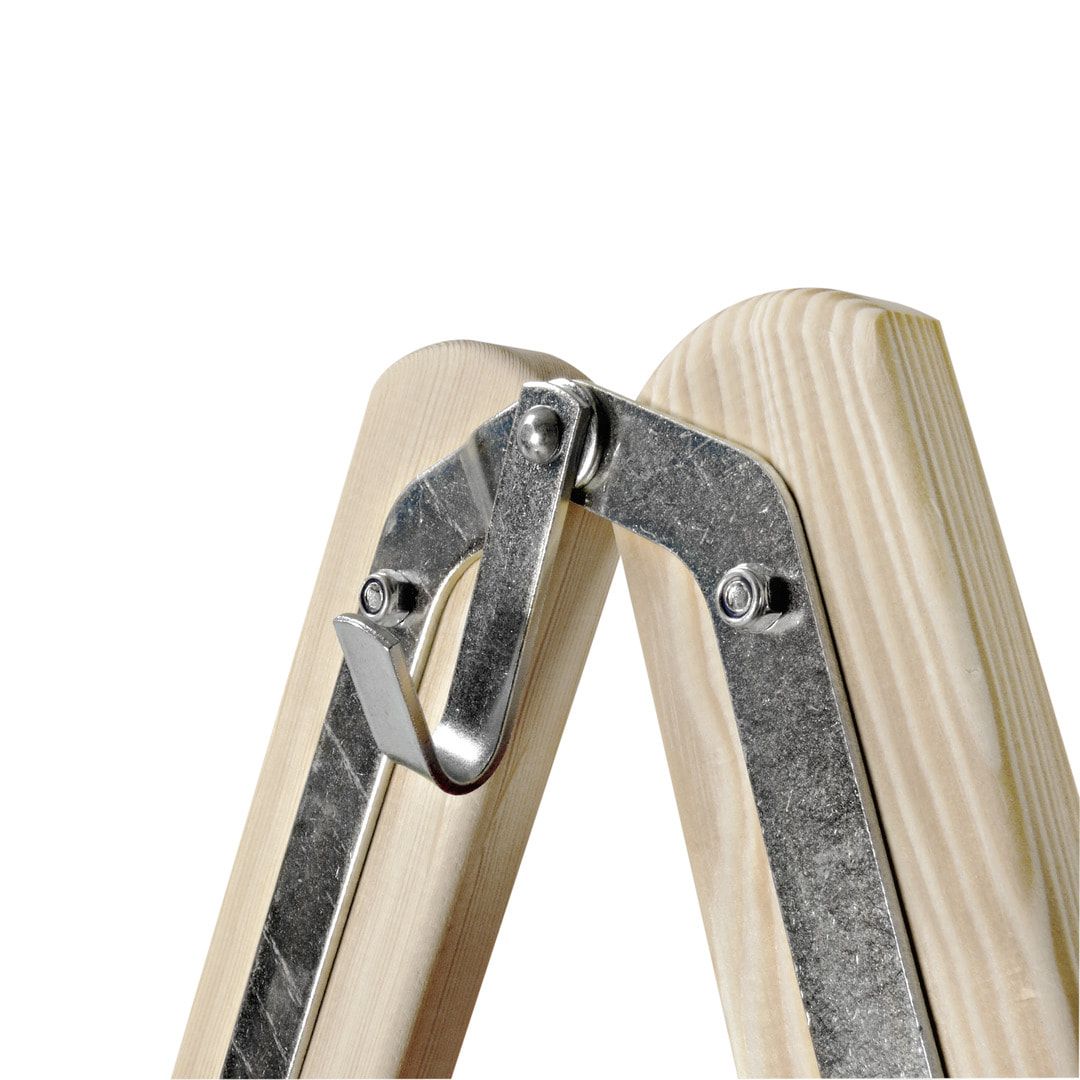 Holz-Sprossenstehleiter - beidseitig begehbar - 2x10 Sprossen - Länge 2.920 mm - Holzleiter - Hymer