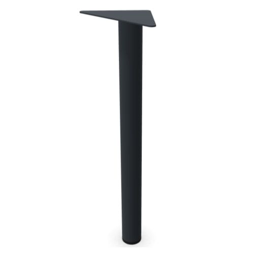 Einzelstützfuß Rundrohr, höhenverstellbar 655-775mm, Durchmesser 60mm, anthrazit