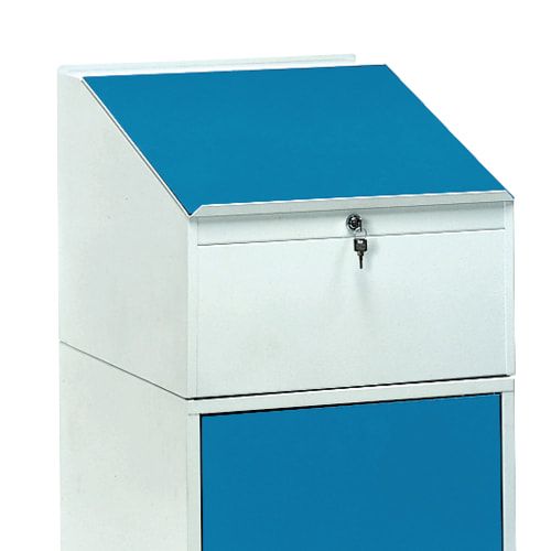 Fetra - Rollpult m. Schreibpultaufsatz - (BxT) 550 x 650 mm - 3 Böden