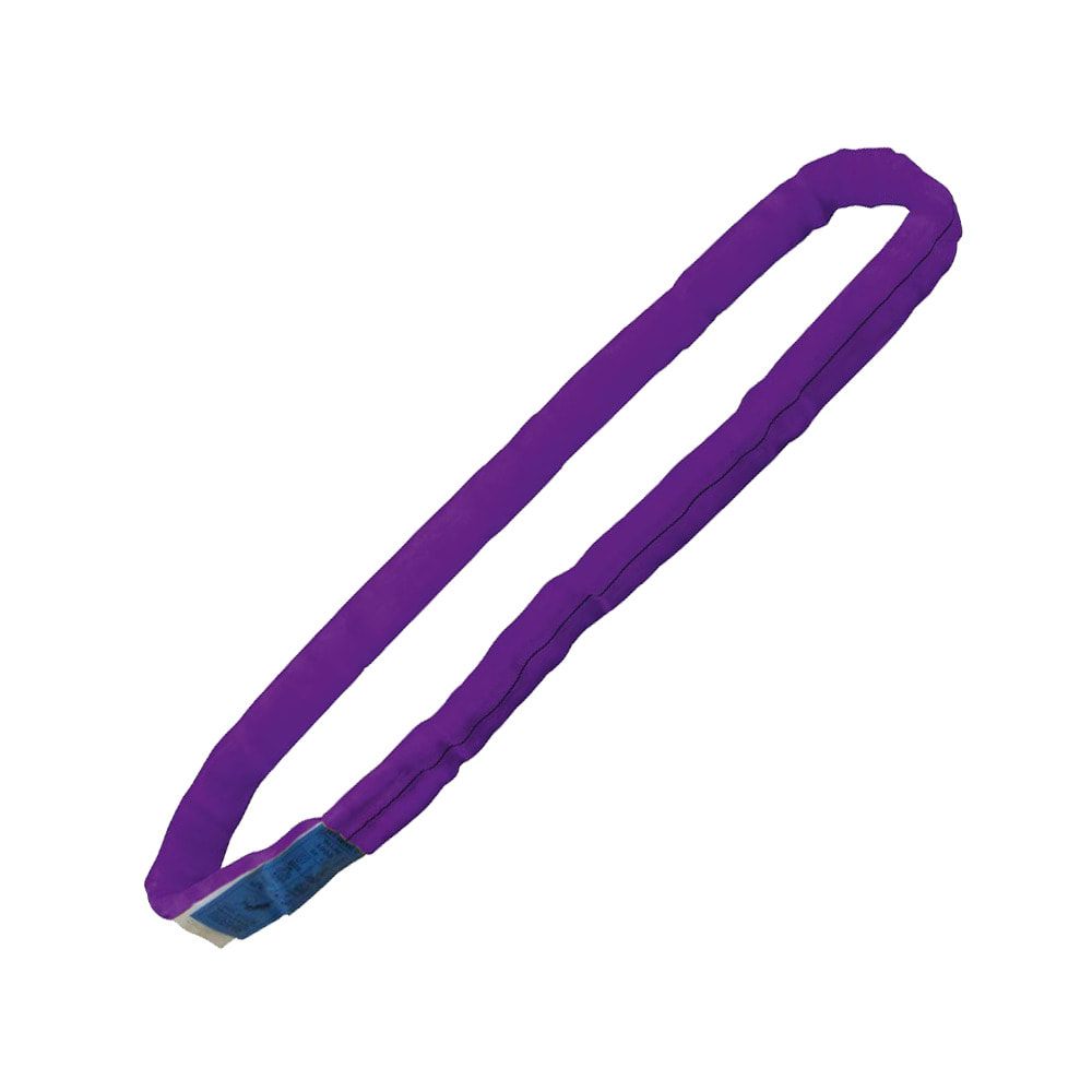Rundschlinge, Hebeschlinge, Doppelmantel, Polyester, für Hebezeuge, Krane, Stapler, Traglast 1.000 kg, Nutzlänge 1 m, Farbe Violett, hitzebeständig