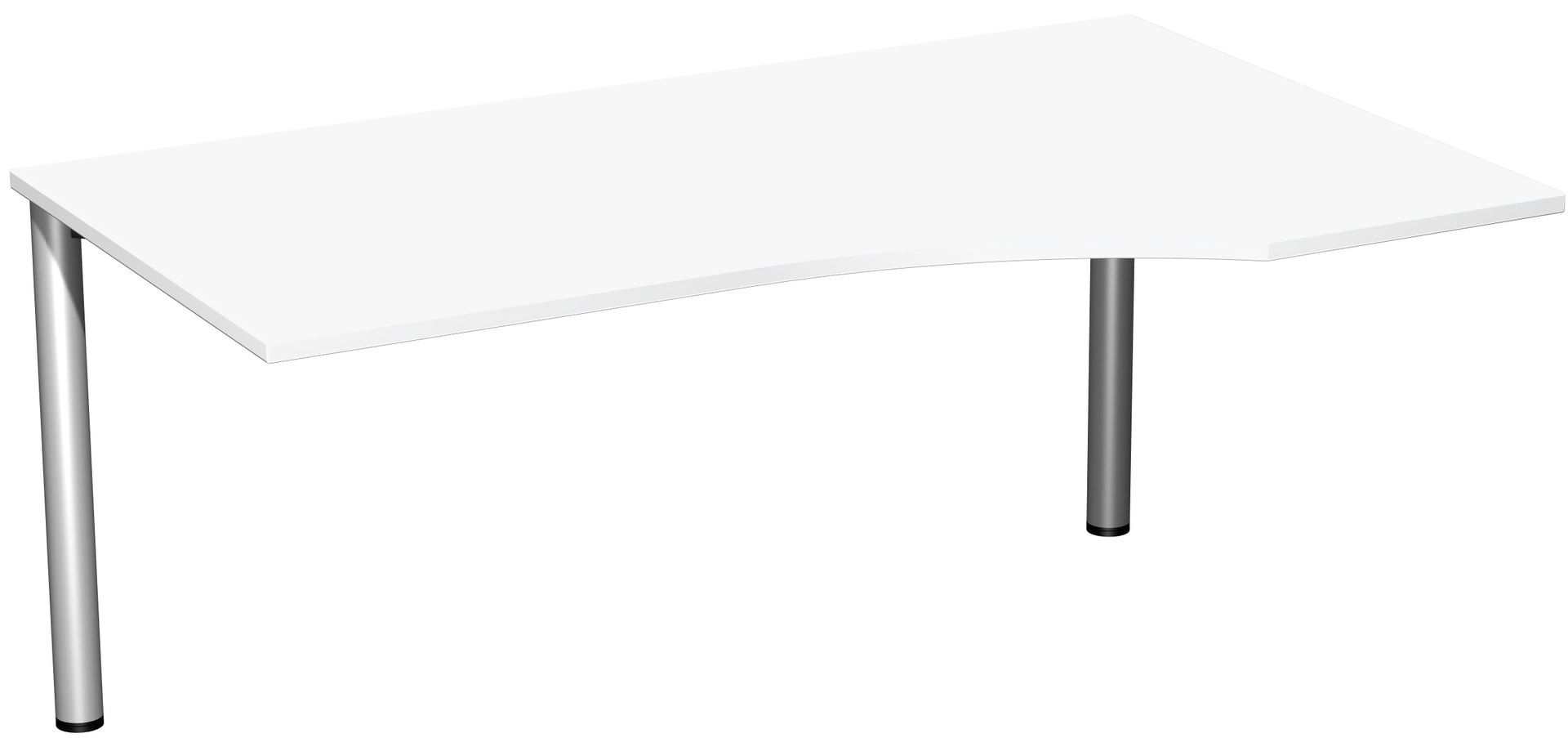 Eckschreibtisch - Ecke rechts - 4-Fuß Flex - 720 x 1.600 x 1.000 mm (HxBxT) - Gestell anthrazit - Ahorn