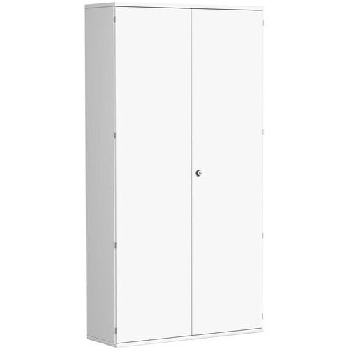 Flügeltürenschrank, Holztüren, 6 Ordnerhöhen, 5 Dekor-Einlegeböden, 2.304 x 1.000 x 425 mm (HxBxT), Frontfarbe Ahorn, Korpusfarbe Ahorn