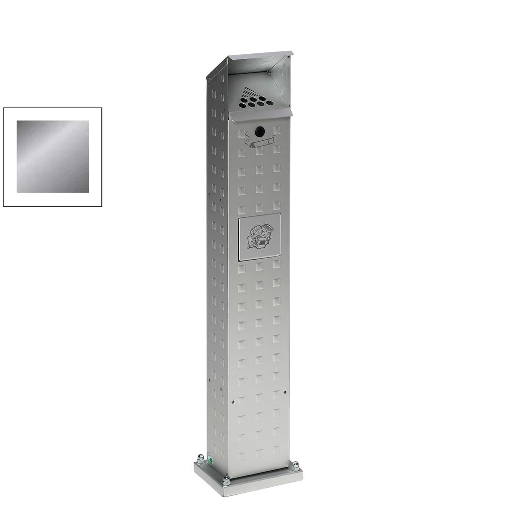 Standascher - Abfallsammler - Volumen 5 l - 1.150 x 180 x 150 mm (HxBxT) - Aluminium, geprägt