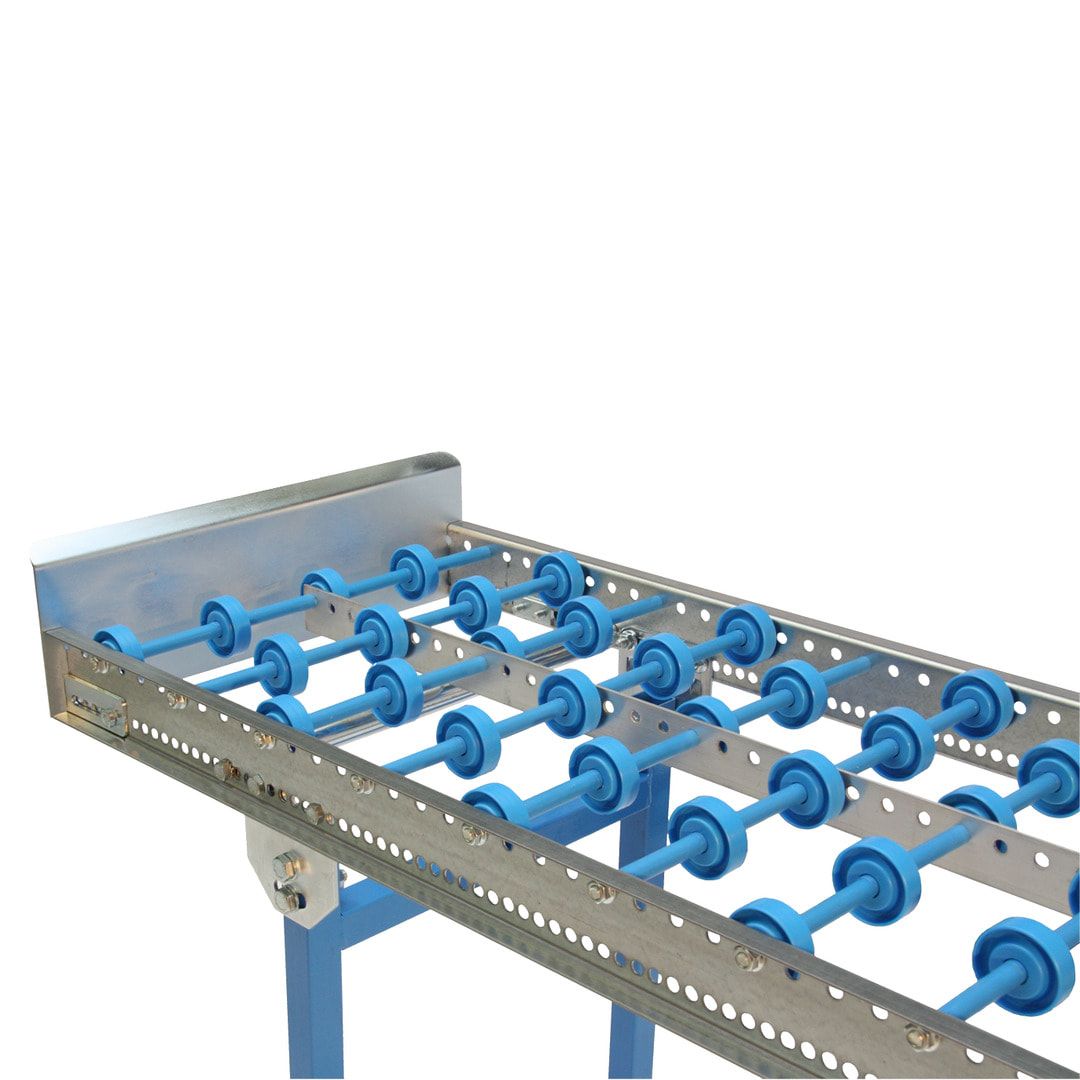 Leichtröllchenbahn - 500 x 1.000 mm - Stahlröllchen - Achsabstand 100 mm