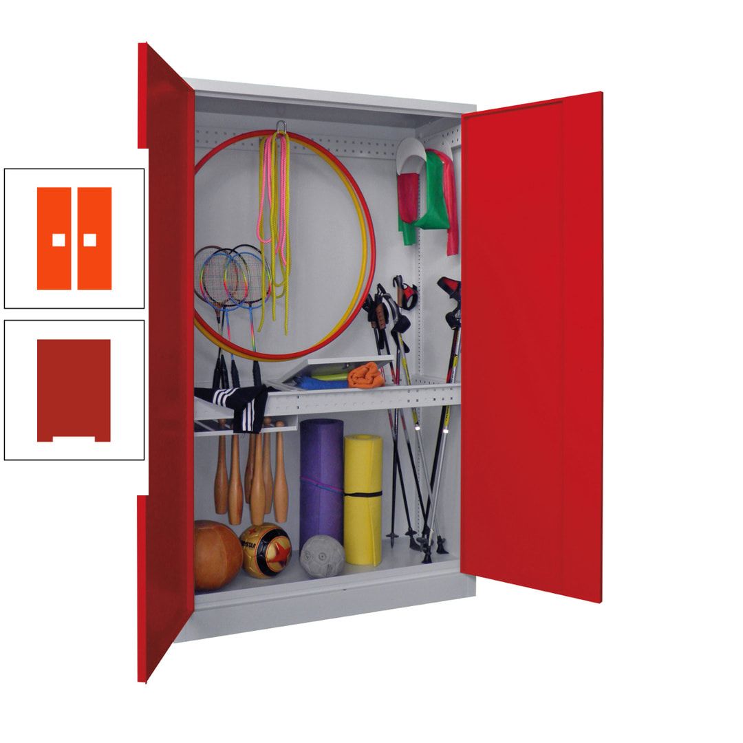Sportschrank - Vollblechtüren - 1.950x1.200x500 mm (HxBxT) - anthrazitgrau