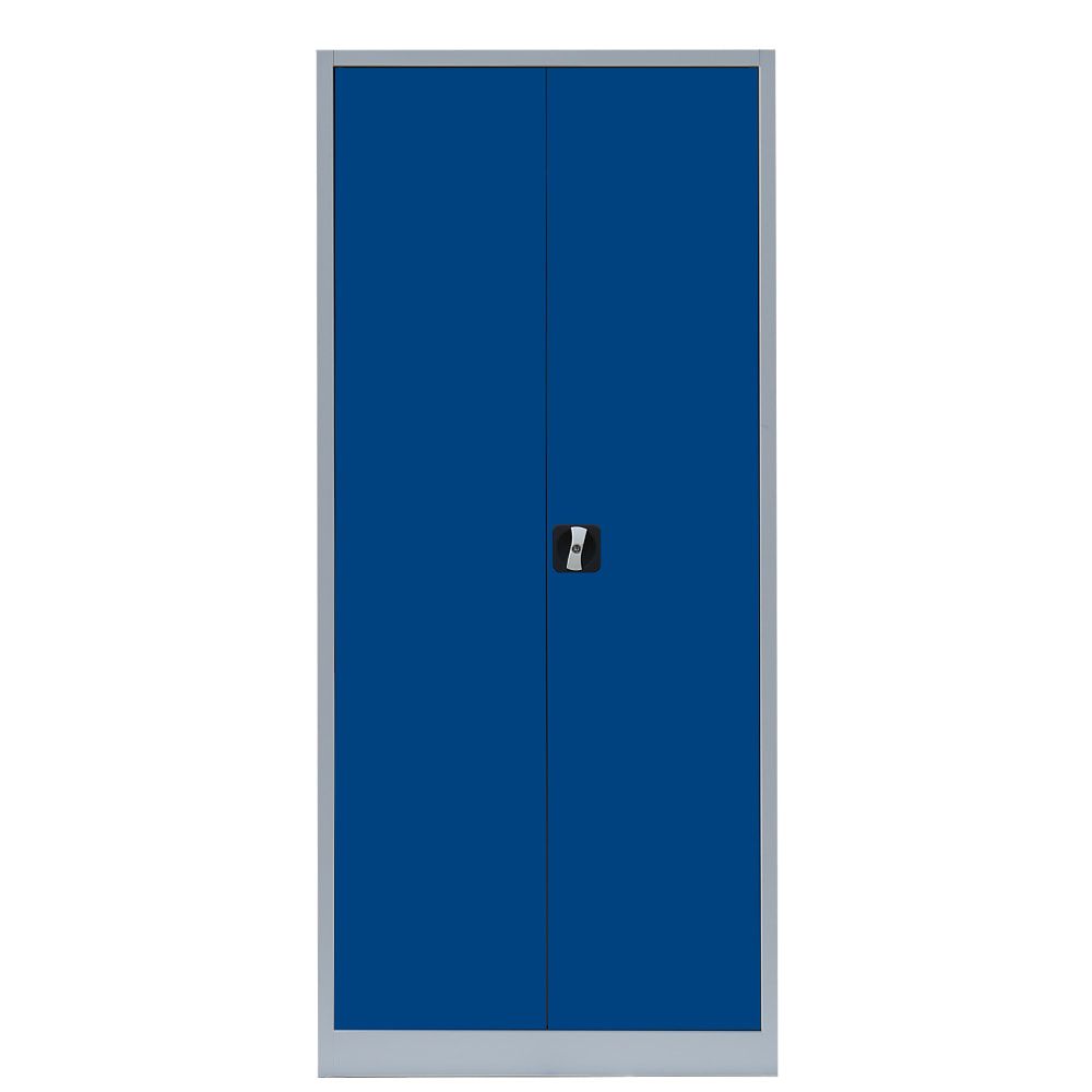 Mehrzweckschrank, Stahlschrank, 2 Abteile, 5 Fächer, 1.800 x 800 x 383 mm (HxBxT), Kleiderstange, Stahl, Korpus: lichtgrau, Front: anthrazitgrau