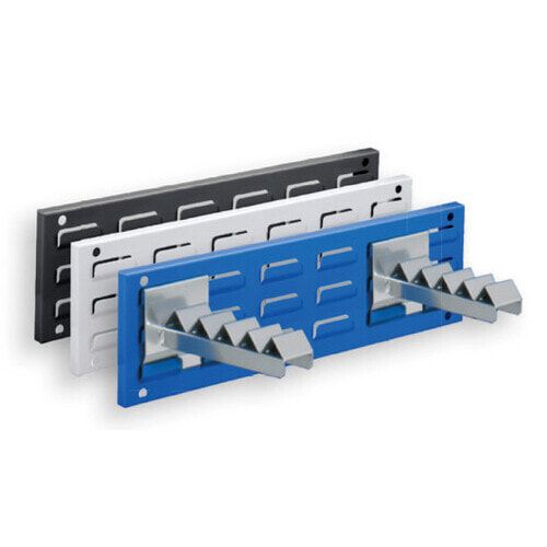 itWandschiene, Schlitzplatte m. 2 Werkzeughaltern, Universalhalter, Schlitzwand, Schlitztafel, Werkzeugwand, 140 x 460 mm, Anthrazitgrau (RAL 7016)