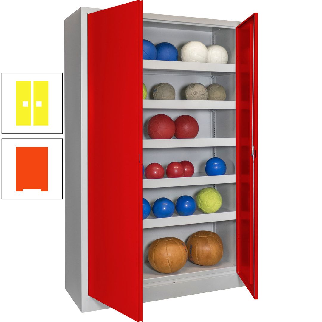 Ballschrank - Vollblechtüren - 5 Böden - 1.950x1.200x500 mm (HxBxT) - anthrazitgrau