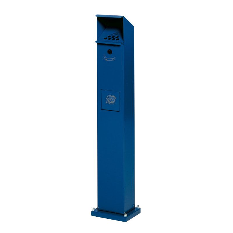 Standascher - Abfallsammler - Volumen 5 l - 1.150 x 180 x 150 mm (HxBxT) - Aluminium, geprägt