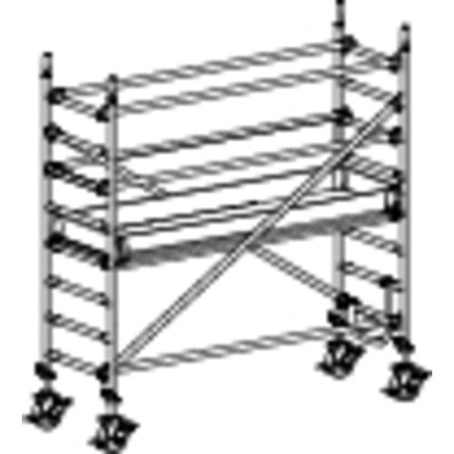 Fahrgerüst mit Auslegern - fahrbar - 2.640 x 2.450 x 800 mm (HxBxT) - Hymer