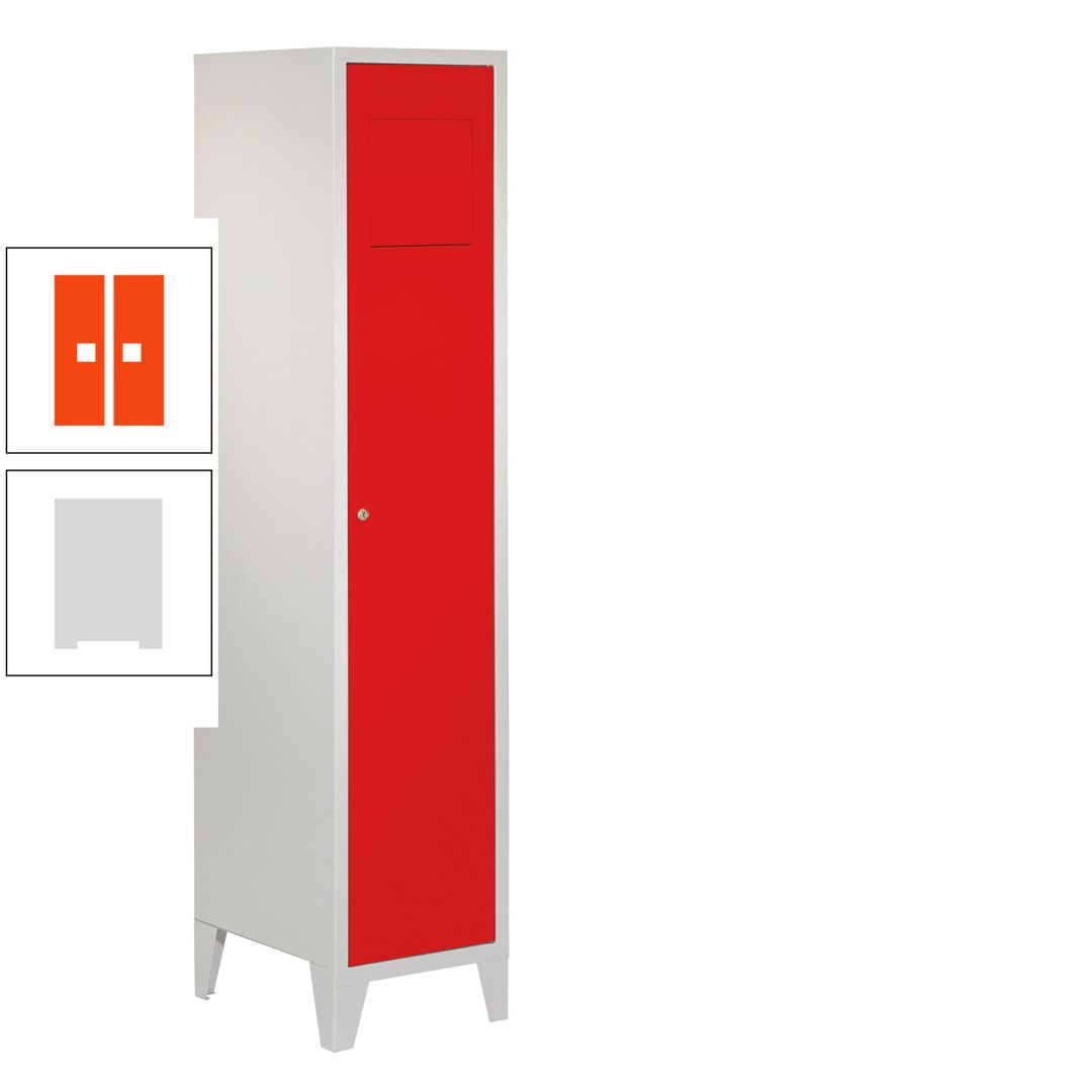 Wäschesammelschrank - 1.850 x 400 x 500 mm (HxBxT) - Füße - Drehriegel - anthrazitgrau