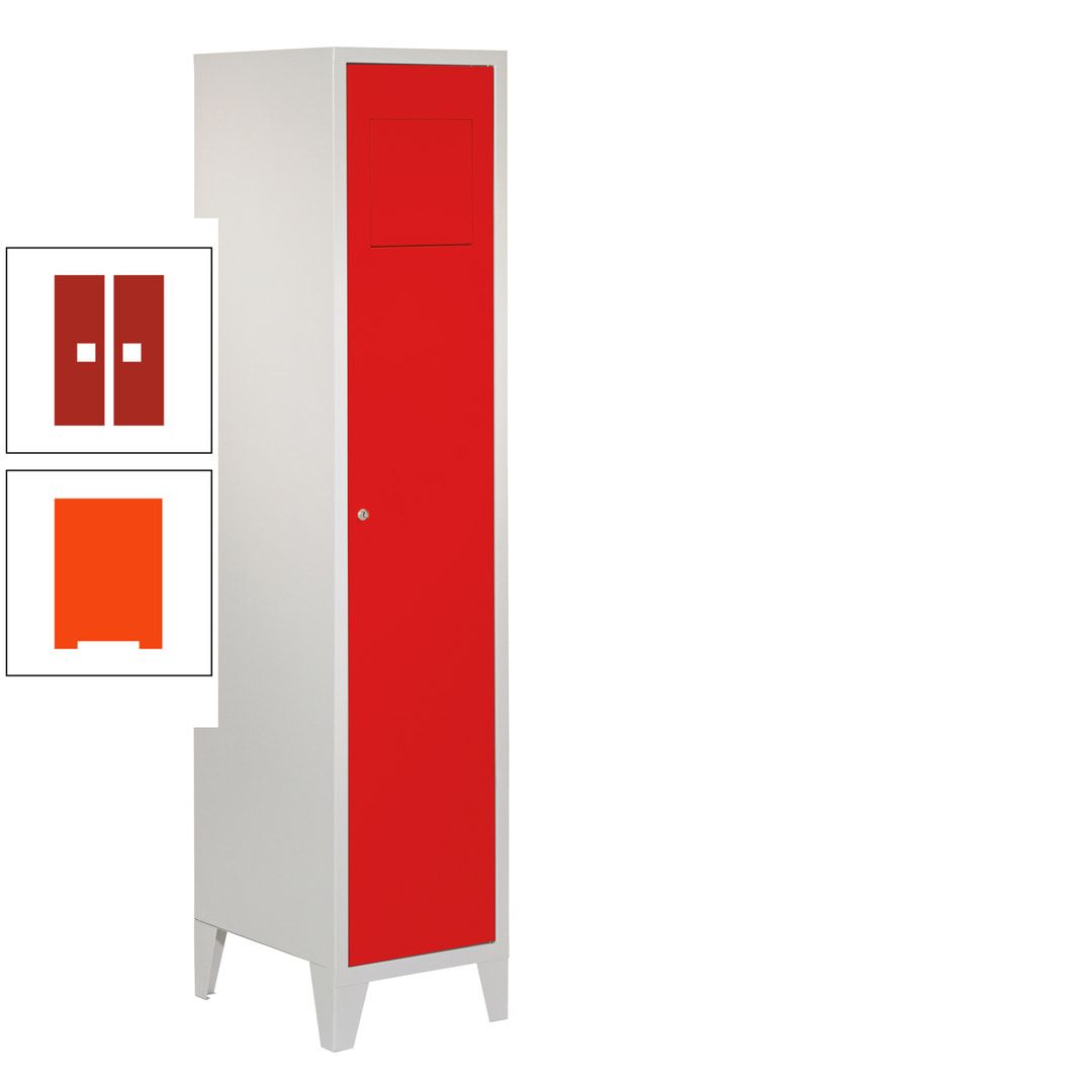 Wäschesammelschrank - 1.850 x 400 x 500 mm (HxBxT) - Füße - Drehriegel - anthrazitgrau