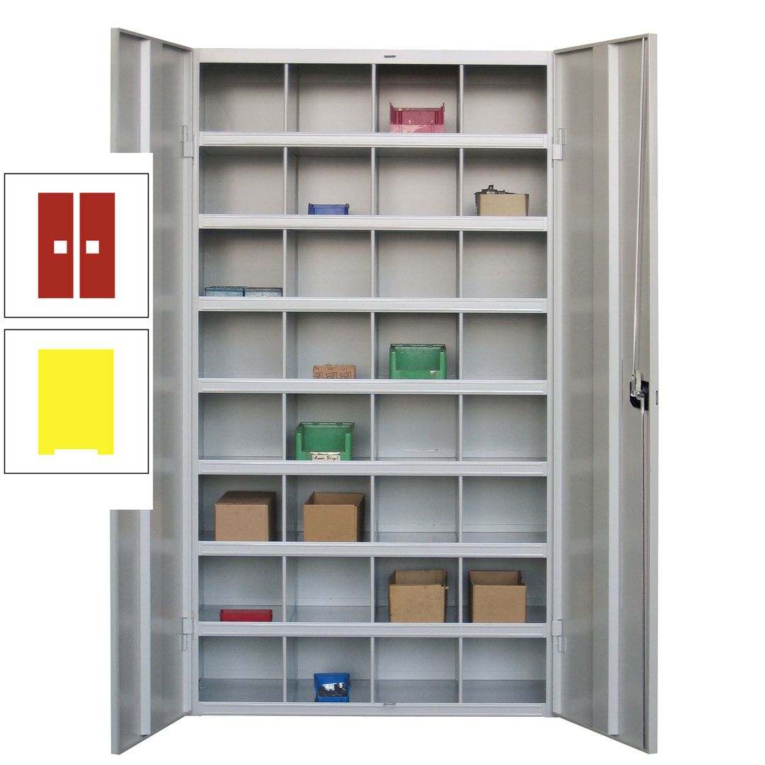 Fächerschrank - Sortierstation - Büroschrank - 32 Fächer - 1.800 x 1.000 x 530 mm (HxBxT) - Materialschrank - anthrazitgrau