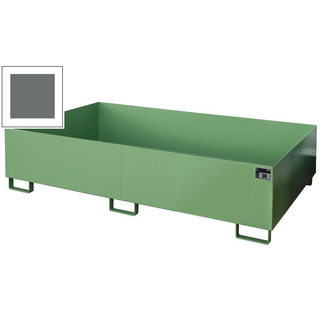 Regal-Bodenwanne f. Feldbreite 2.700 mm - 540 l - mit Gitterrost - feuerrot