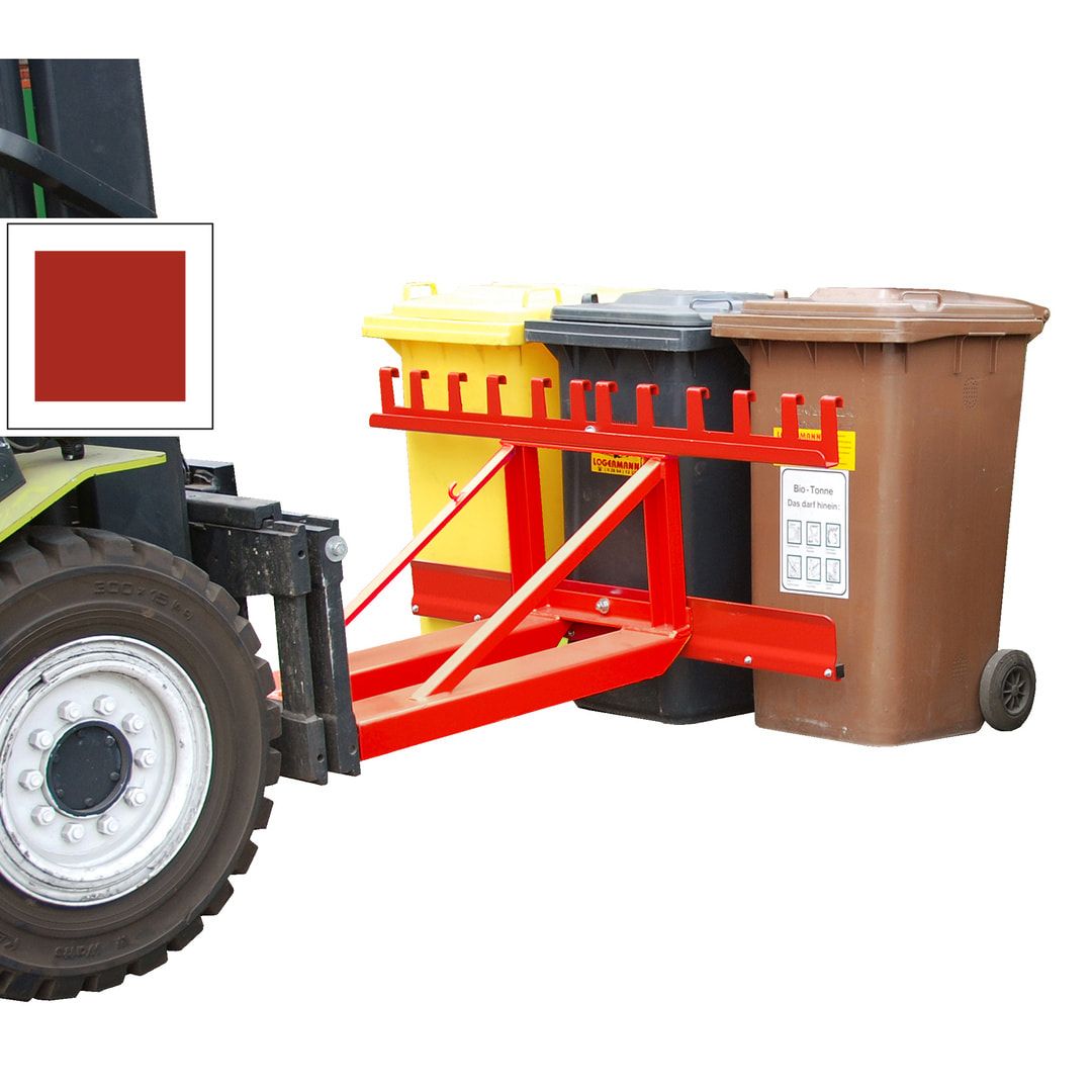 BAUER Mülltonnen-Heber - 200 kg - 1 x 80-360 Liter - feuerrot