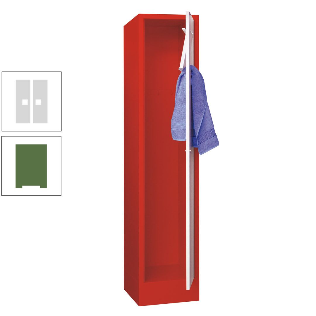 Wäschesammelschrank - 1.850 x 400 x 500 mm (HxBxT) - Sockel - Drehriegel - anthrazitgrau