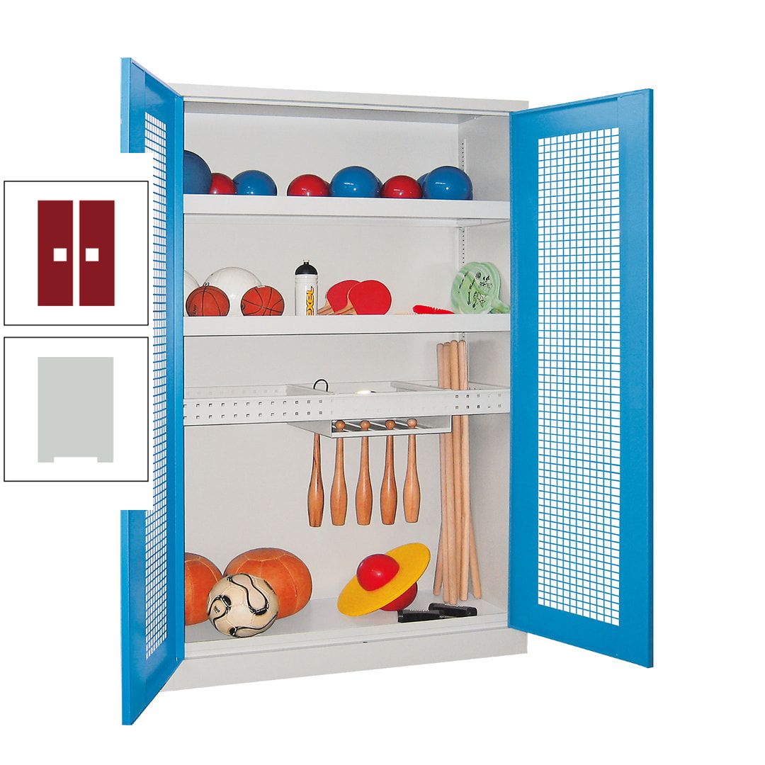 Sportschrank - Vollblechtüren - Variante 2 - 1.950x1.200x500 mm (HxBxT) - anthrazitgrau