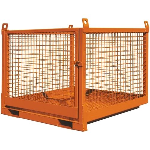 Eichinger Transportbox, Stapler u. Kran, Traglast 1.500 kg, Tür, geeignet für Europaletten, 1.100 x 1.260 x 1.280 mm (HxBxT), Farbe anthrazitgrau