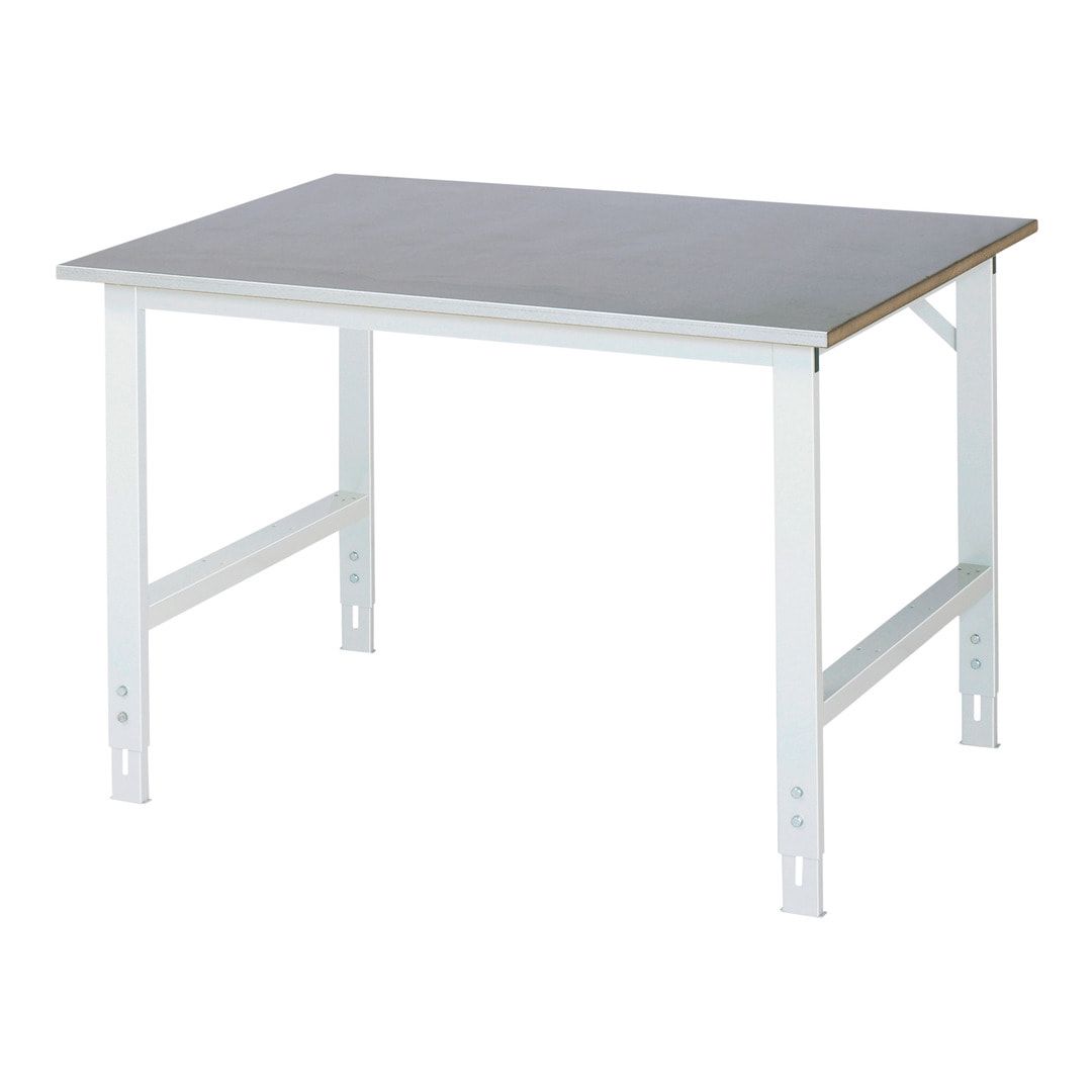 Arbeitstisch - höhenverstellbar 760 - 1.080 mm - 1.250 x 1.000 mm (BxT) - Traglast 500 kg - Edelstahlblechbelag - Anthrazitgrau