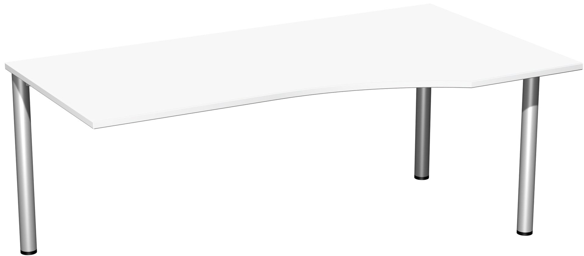 Eckschreibtisch - Ecke rechts - 4-Fuß Flex - 720 x 1.600 x 1.000 mm (HxBxT) - Gestell anthrazit - Ahorn