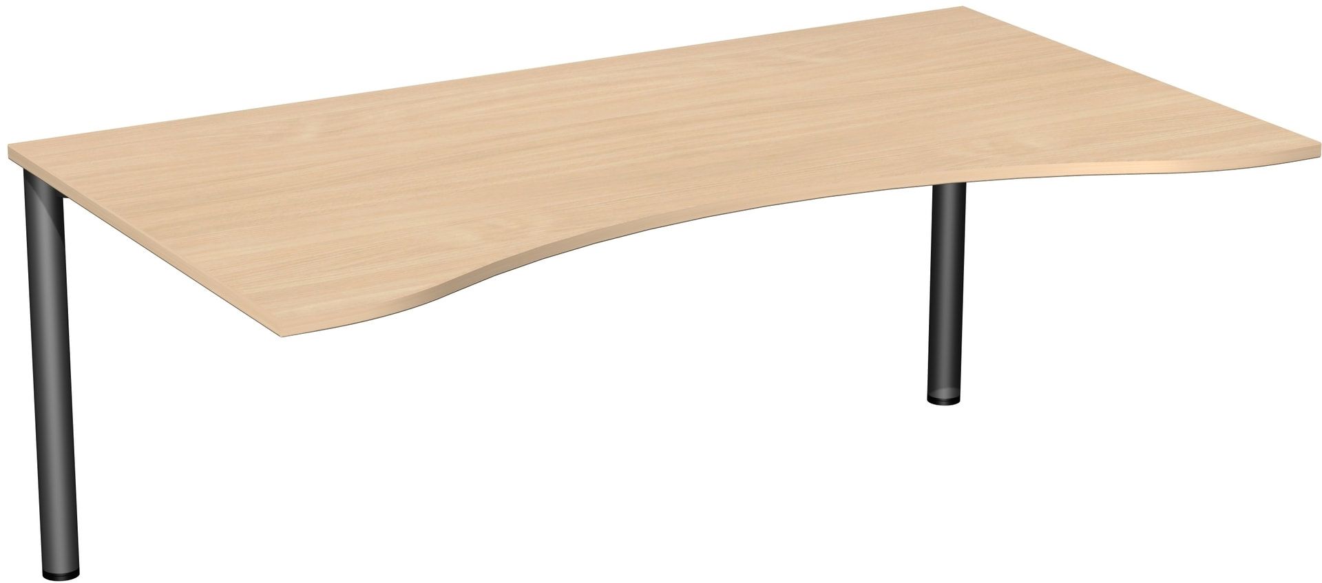 Ergo-Schreibtisch - 4-Fuß Flex - Bürotisch - 720 x 1.600 x 1.000 mm (HxBxT) - Gestell anthrazit - Ahorn