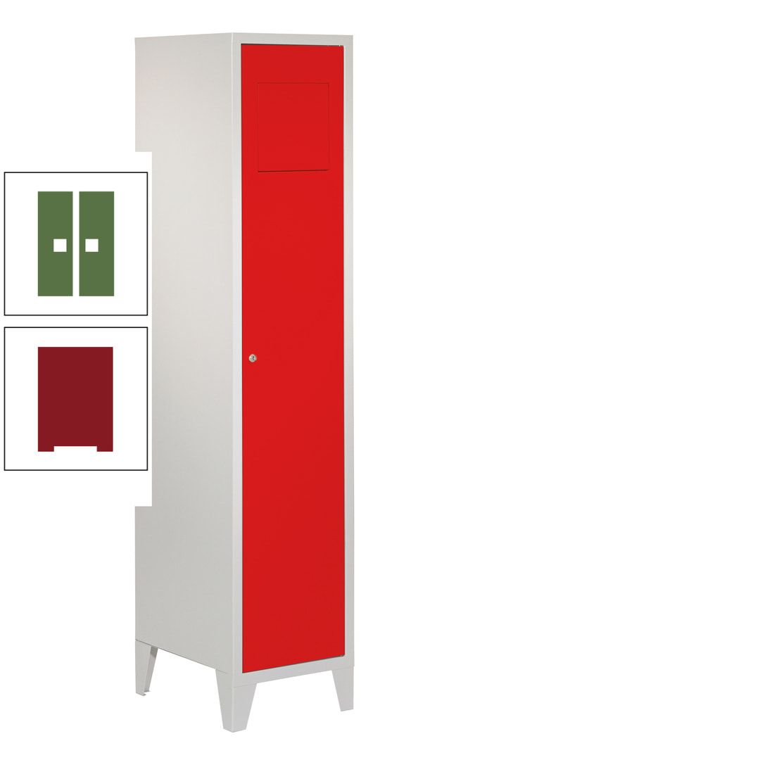 Wäschesammelschrank - 1.850 x 400 x 500 mm (HxBxT) - Füße - Drehriegel - anthrazitgrau