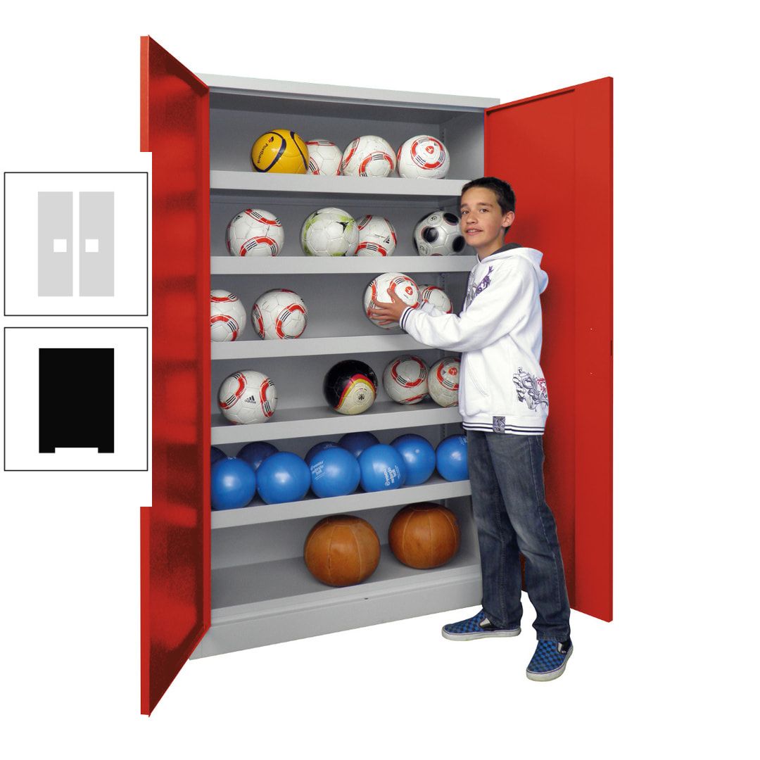 Ballschrank - Vollblechtüren - 5 Böden - 1.950x1.500x500 mm (HxBxT) - anthrazitgrau