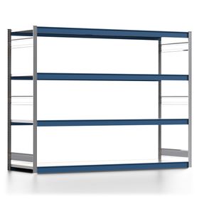 Weitspannregal EMIL - 2.000 x 2.570 x 800 mm (HxBxT) - Fachlast 400 kg - Stahlfachböden - Lagerregal