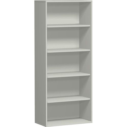 Büroregal, 5 Ordnerhöhen, modular, Metallsockel/Standfüße, Dreischicht-Feinspan, Einlegeboden, 1.920 x 1.000 x 425 mm (HxBxT), Dekor Ahorn