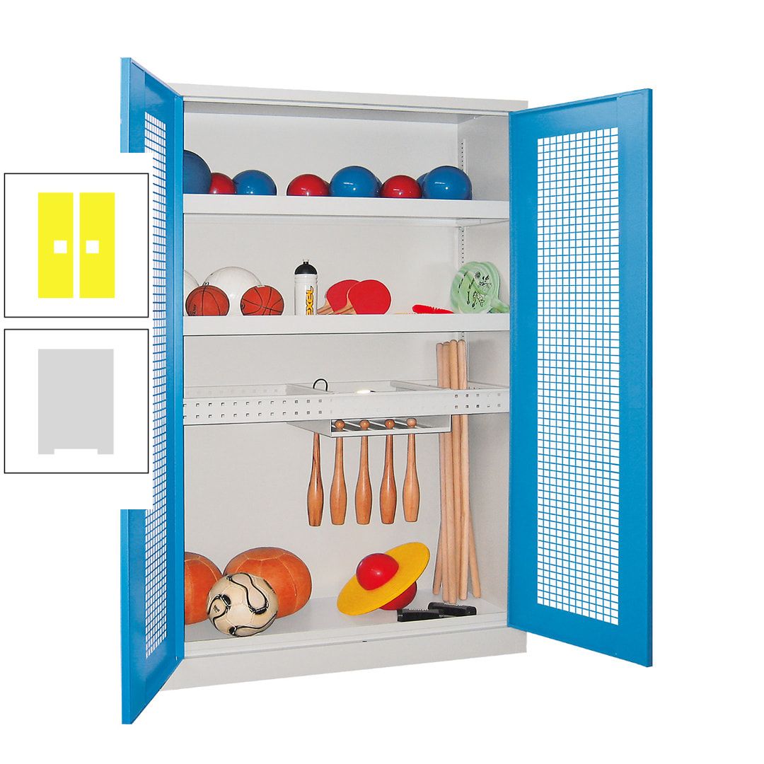 Sportschrank - Vollblechtüren - Variante 2 - 1.950x1.200x500 mm (HxBxT) - anthrazitgrau