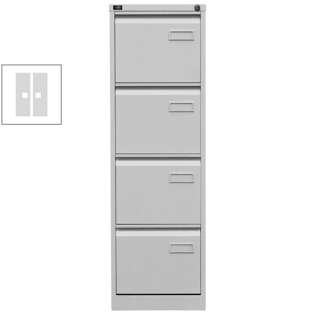 Bisley Light Hängeregistraturschrank - 2 Schubladen - einbahnig - Farbe blau