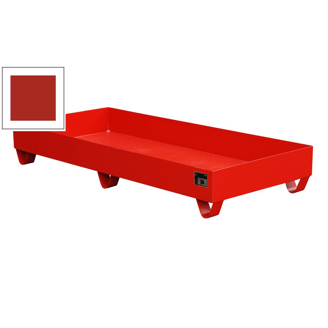 Auffangwanne - 1.800 x 800 mm (BxT) - 217 l - Füße - feuerrot