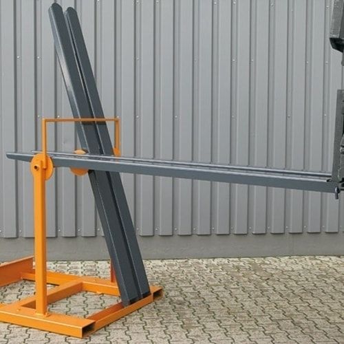 Gabelzinkenwechsler, Anhebehilfe, Arbeitshilfe, für 2 Paare, für offene Gabelverlängerungen, 1.200 x 800 mm (HxB), 700 mm Auflage, Farbe anthrazitgrau
