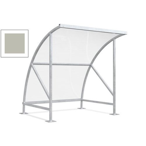 Fahrradunterstand - Fahrradgarage mit Bogendach - Stahl und Kunststoff - 2.290 x 2.090 x 2.100 mm (HxBxT) - Farbe Achatgrau
