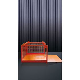 Eichinger Material Tranpsortbehälter, Stapler und Kran, klappbare Auffahrrampe, 1.500 kg, 1.280 x 1.260 x 1.100 mm (HxBxT), Farbe wählbar