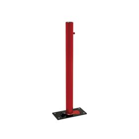 Klappbarer Pfosten mit Edelstahlkopf - 76 x 1.077 mm (DxH) - Überfahrhöhe 114 mm - Farbe wählbar - Absperrpfosten
