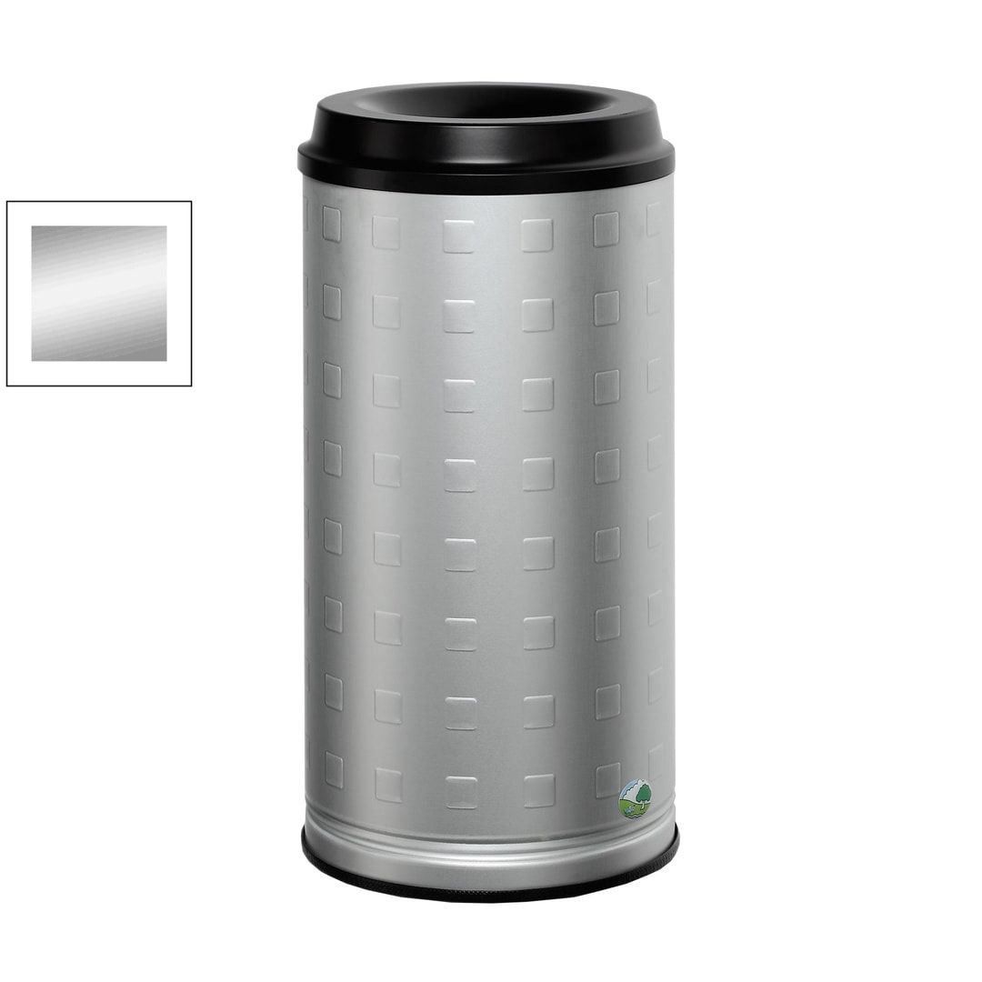 Papierkorb - Standgerät - Volumen 20 l - 500 x 250 x 250 mm (HxBxT) - Aluminium, Antik silber