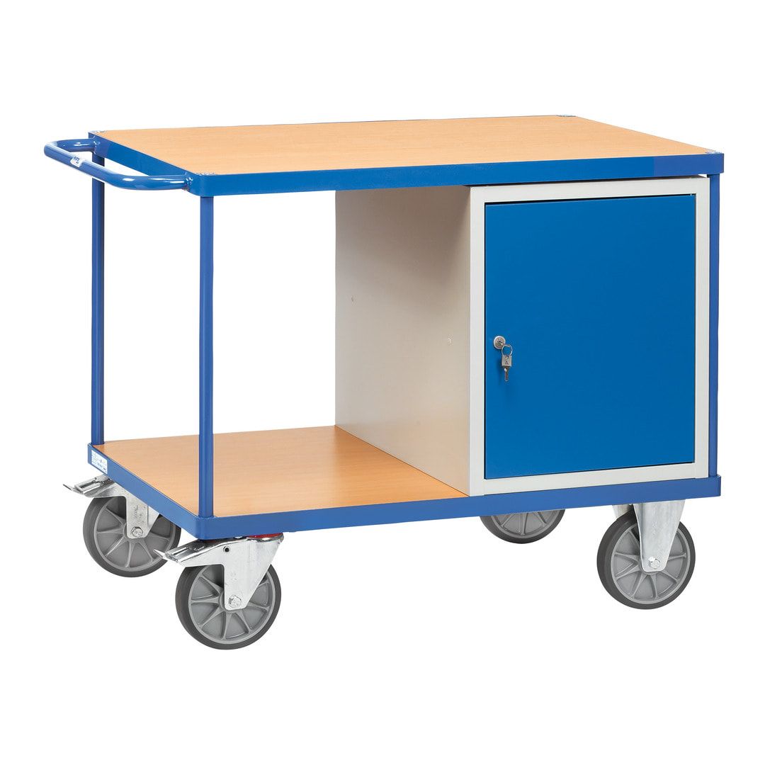 Fetra - Werkstattwagen - Tragkraft 600 kg - Ladefläche 700 x 1.050 mm (BxT) - 1 Schrank