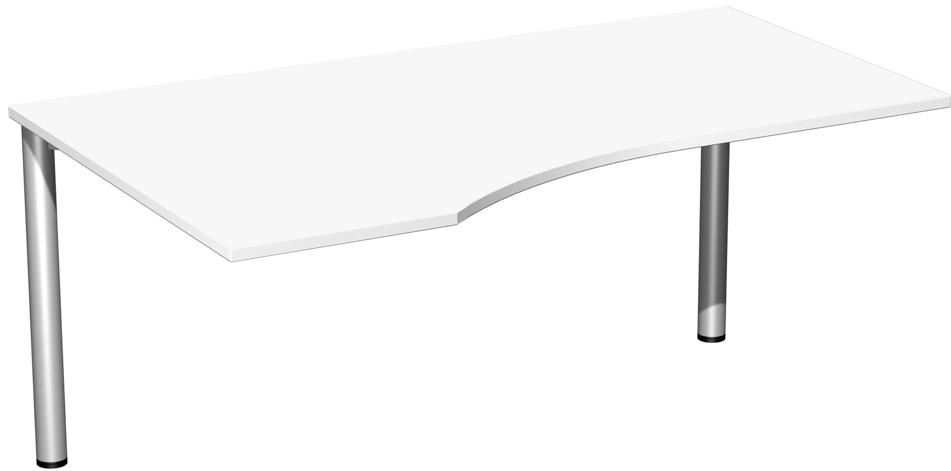 Eckschreibtisch - Ecke links - 4-Fuß Flex - 720 x 1.600 x 1.000 mm (HxBxT) - Gestell anthrazit - Ahorn