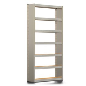 Archivregal mit Holzböden - Seitenwand - 7 Ebenen - 250 kg - 2.500 x 1.285 x 300 mm (HxBxT) - erweiterbar - verzinkt - Steckregal BERT