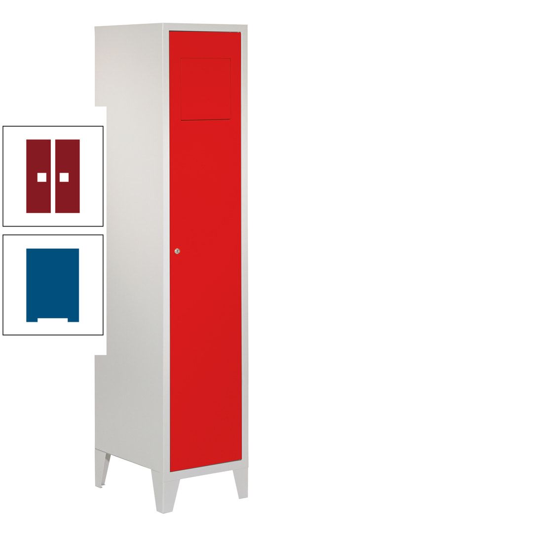 Wäschesammelschrank - 1.850 x 400 x 500 mm (HxBxT) - Füße - Drehriegel - anthrazitgrau