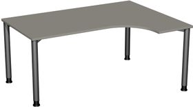 Eckschreibtisch - Bürotisch - Konferenztisch - 4-Fuß Flex - Ecke rechts - Höhe 680-800 mm - 1.600 x 1.200 mm (BxT)