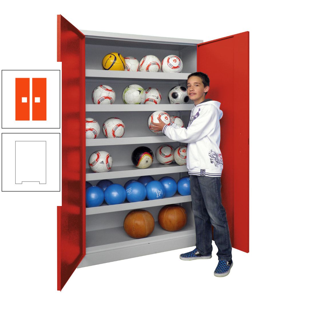 Ballschrank - Vollblechtüren - 5 Böden - 1.950x1.500x500 mm (HxBxT) - anthrazitgrau