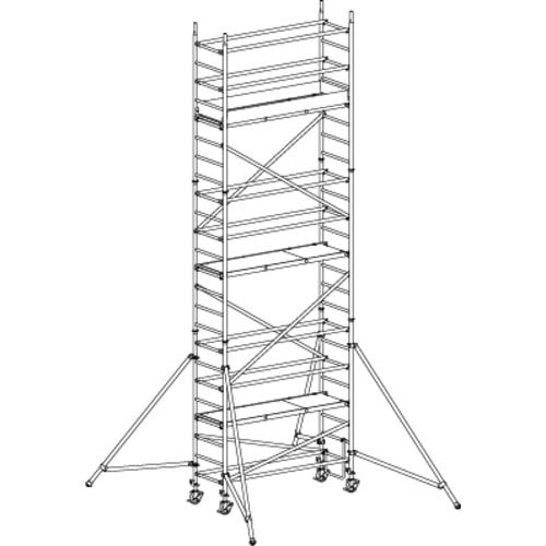 Fahrgerüst mit Ausleger - 6.490 x 2.080 x 720 mm (HxBxT) - Hymer