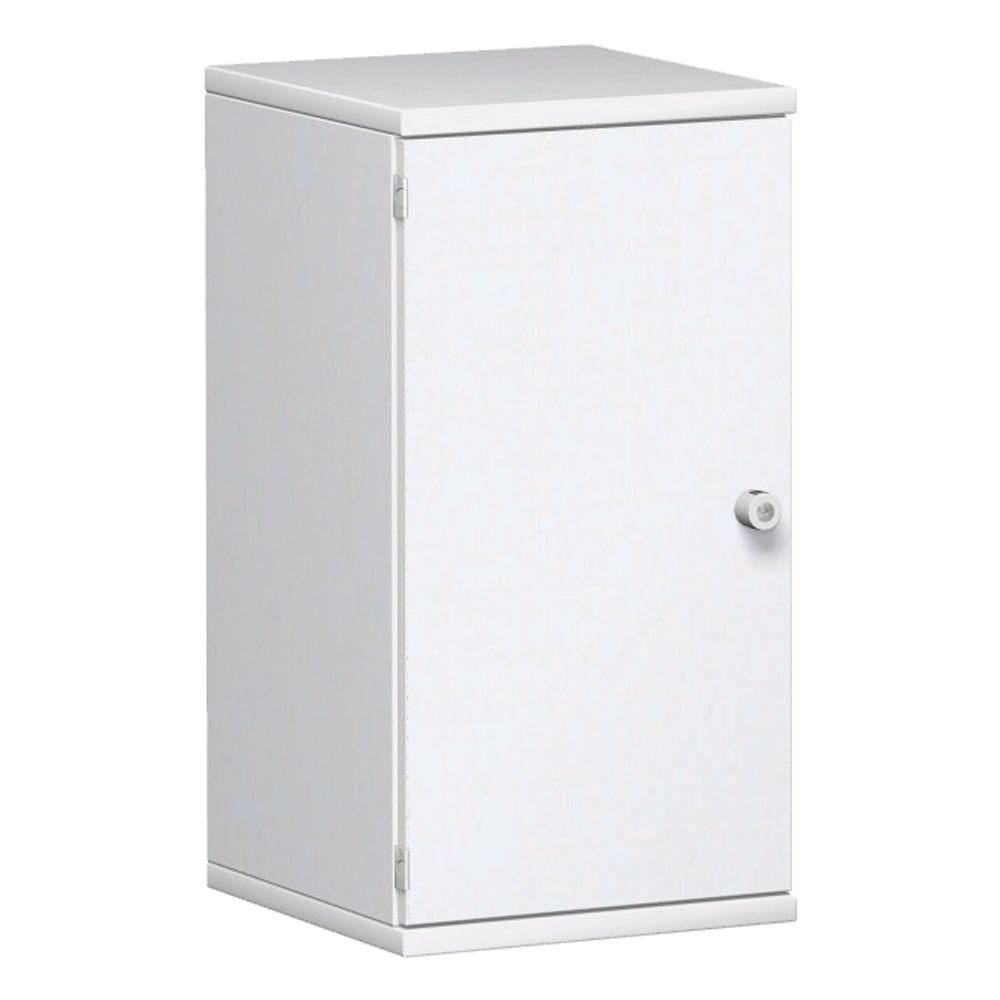 Flügeltürenschrank, Holztüren, Schloßseite links, 2 Ordnerhöhen, 1 Einlegeboden, 768 x 600 x 425 mm (HxBxT), Frontfarbe Ahorn, Korpusfarbe Ahorn