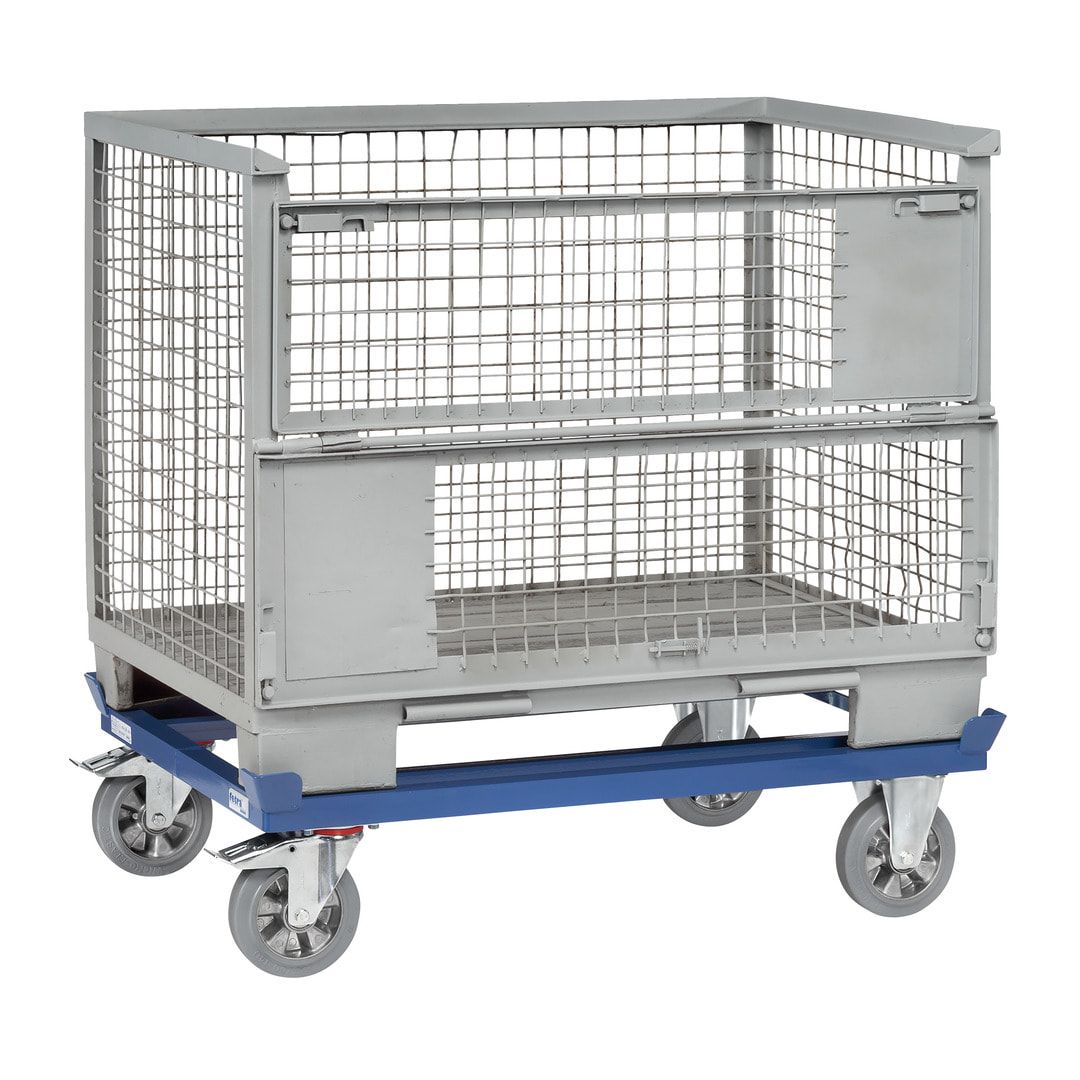 Fetra Palettenfahrgestell - Tragkraft 1.200 kg - 329 x 1.055 x 1.255 mm (HxBxT) - Vollgummi Rollen
