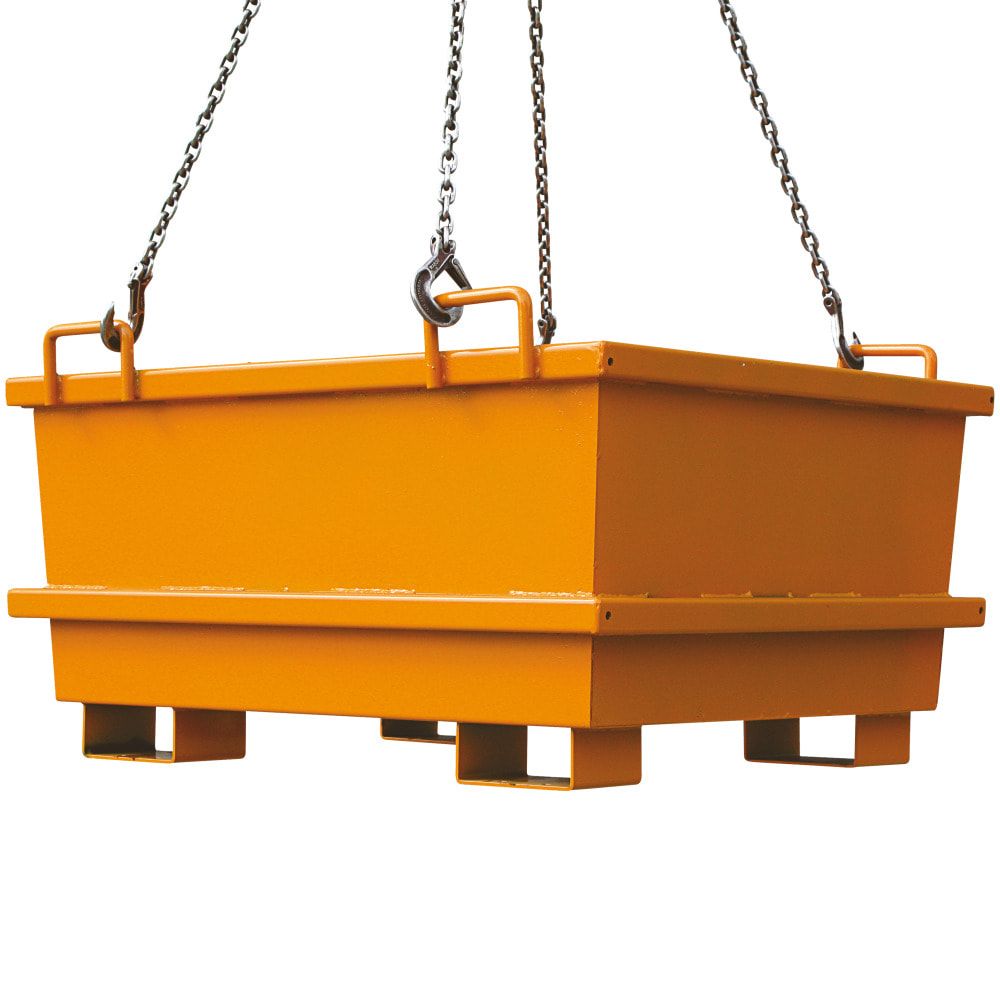 Eichinger Universal Container für Kran und Stapler, Volumen 1.000 l, Tragkraft 2.000 kg, 1.300 x 1.210 x 1.040 mm (HxBxT), Farbe enzianblau (RAL 5010)