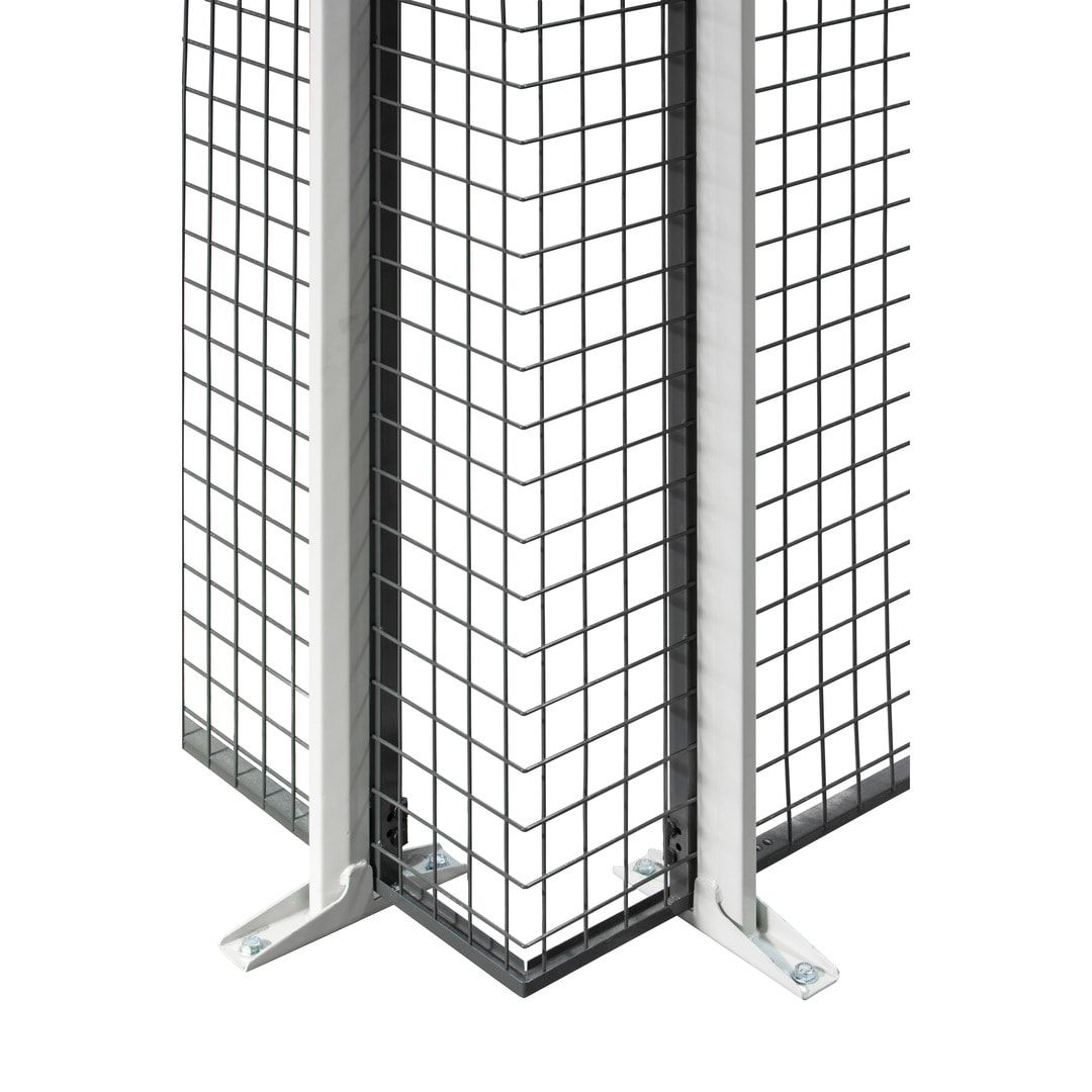 Maschinen Schutzgitter - Hallentrennwand - Sicherheitszaun - Tür - 108 m - 2.200 x 33.400 x 21.400 mm (HxBxT) - enzianblau
