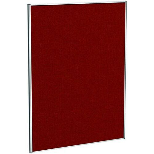 Stellwand, Trennwand, Raumteiler, Sichtschutz, schallabsorbierend, Stoffbespannung, pinnbar, Alurahmen, 1.600 x 1.000 x 41 mm (HxBxT), Calypso rot